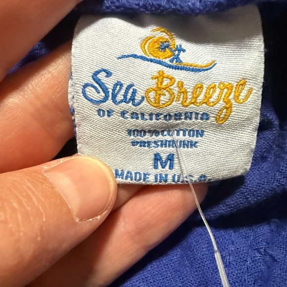 Sea Breeze of California Royal Blue Cotton Top and Pants Set Size Medium NWT - Picture 9 of 13